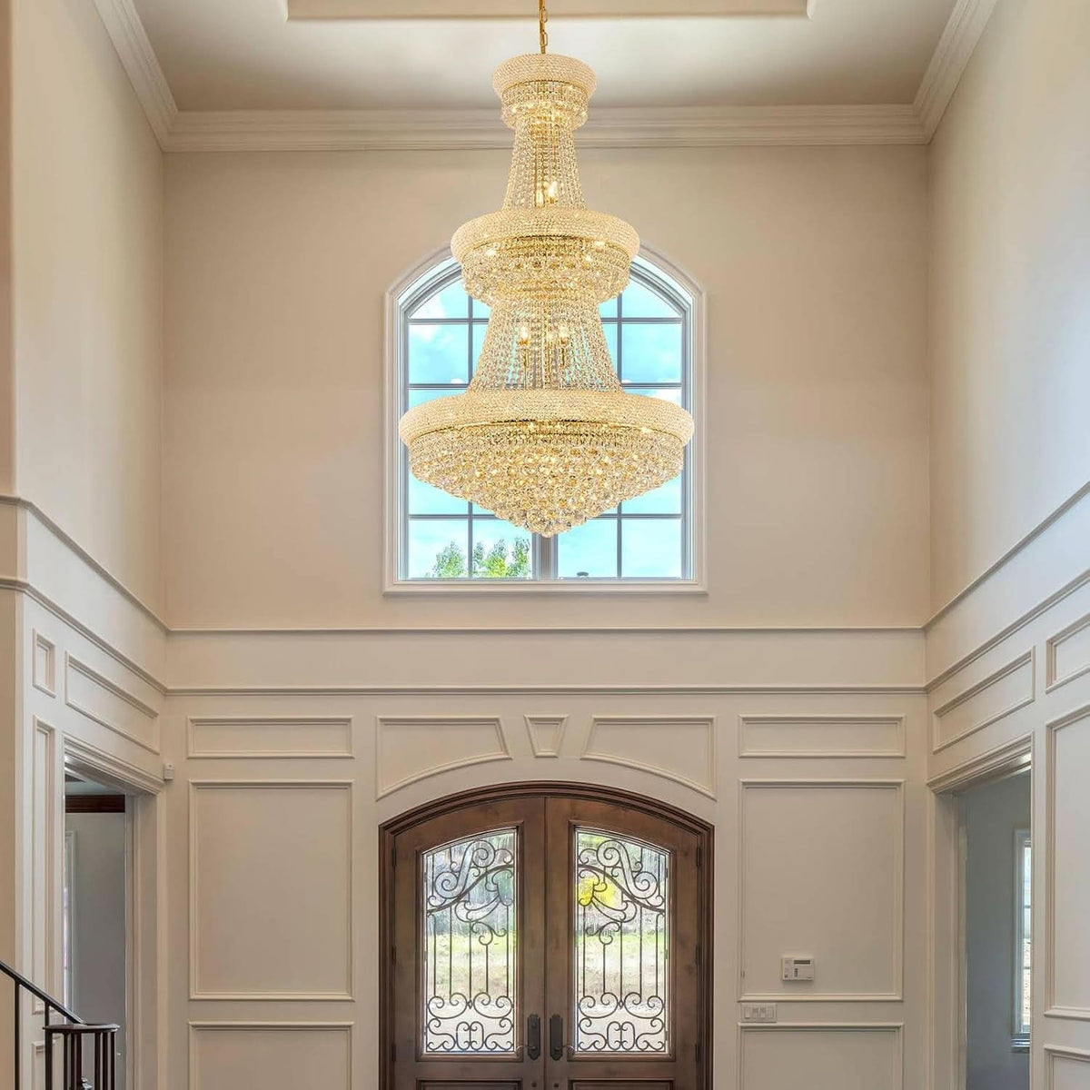 Luxury Golden Finish Crystal Chandelier
