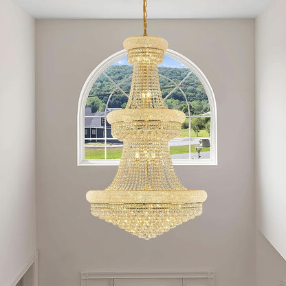 Luxury Golden Finish Crystal Chandelier